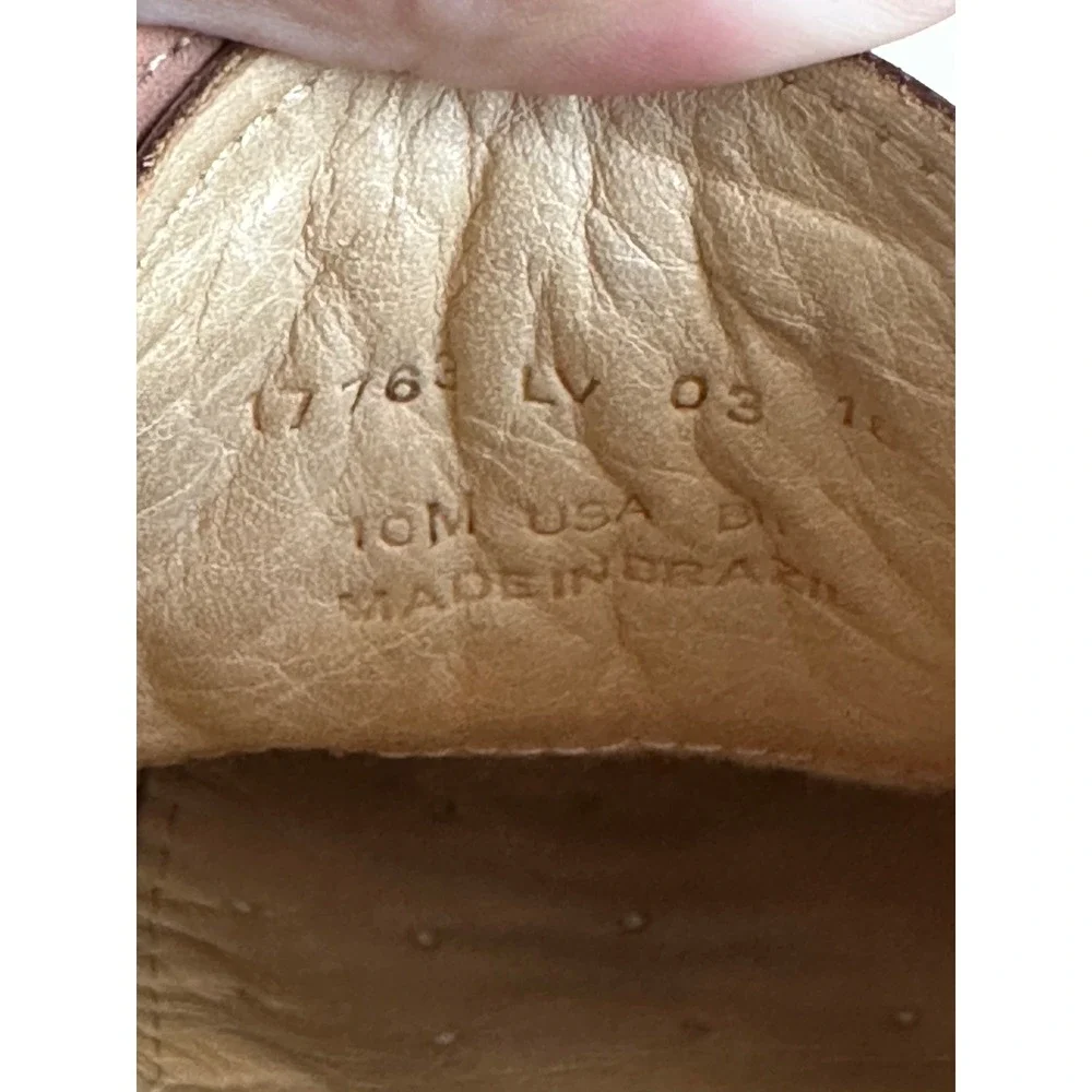 Sandro Moscoloni Mens Tan Brown Leather Cap Toe Derby Dress Shoes SZ 10 M Brazil